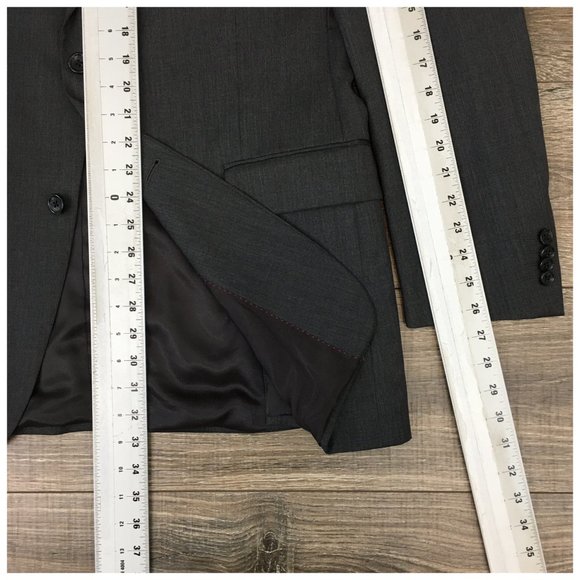 Alfani Mens Blazer Sport Coat Two Button Jacket Wool Size 42L Slim Casual Suits‎ - Picture 13 of 13